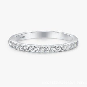 925 silver light luxury diamond ring
